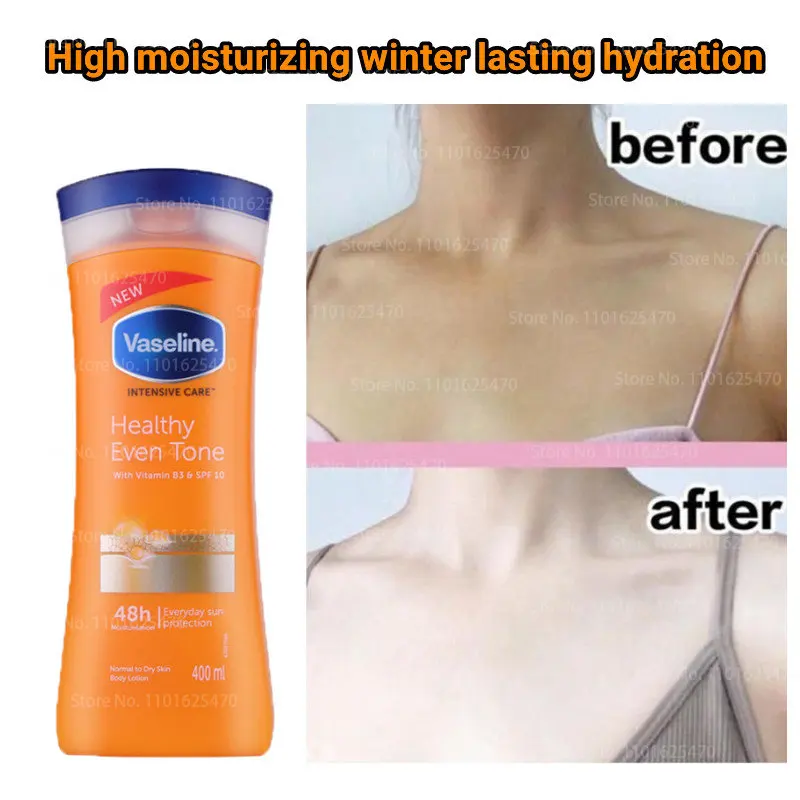 Vaseline Body Lotion Niacinamide Whitening Moisturizing Body Lotion Autumn and Winter Body Lotion Moisturizing 400ml