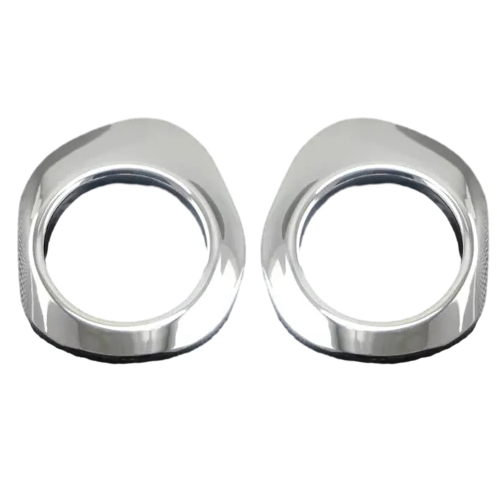 

2pcs Car Silver Chrome Front Bumper Fog Light Lamp Cover Trim ABS For Smart Fortwo 2015-2018 Auto Fog Lamp Styling Accessories