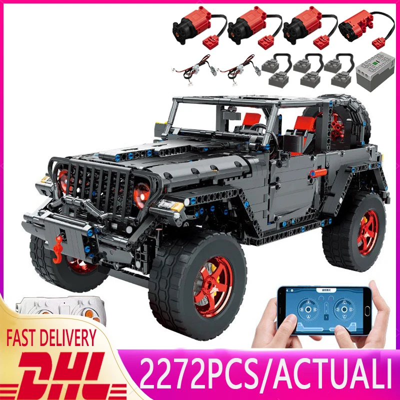 

HOT High-Tech Car APP Remote Control Moter Power Bricks SUV Building Blocks Buggy Gifts Toys For Boys Sets Moc Models KT30027