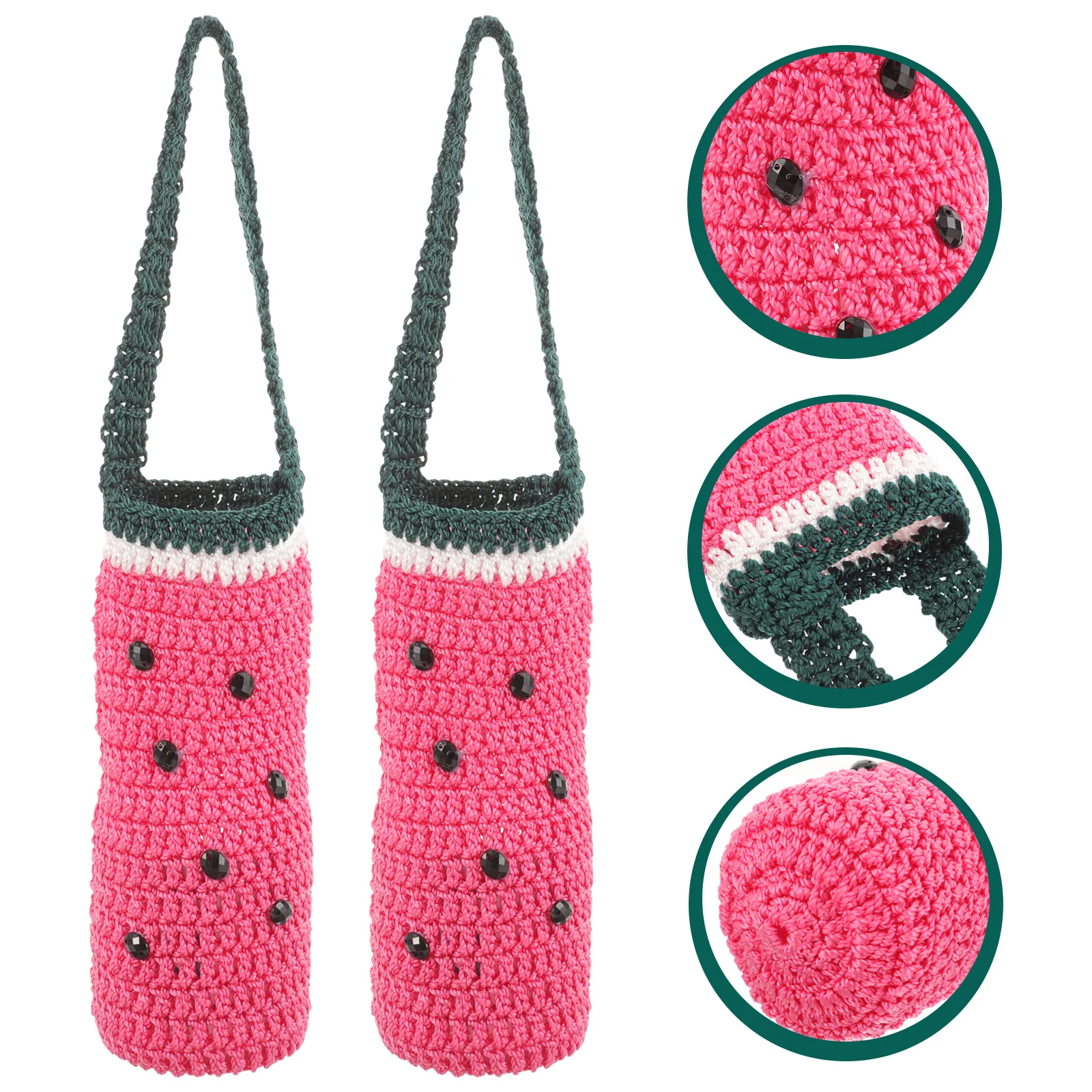 

Bottle Cap Glass Cup Sleeve Heat-insulated Cover Knitting Protector Covers Water