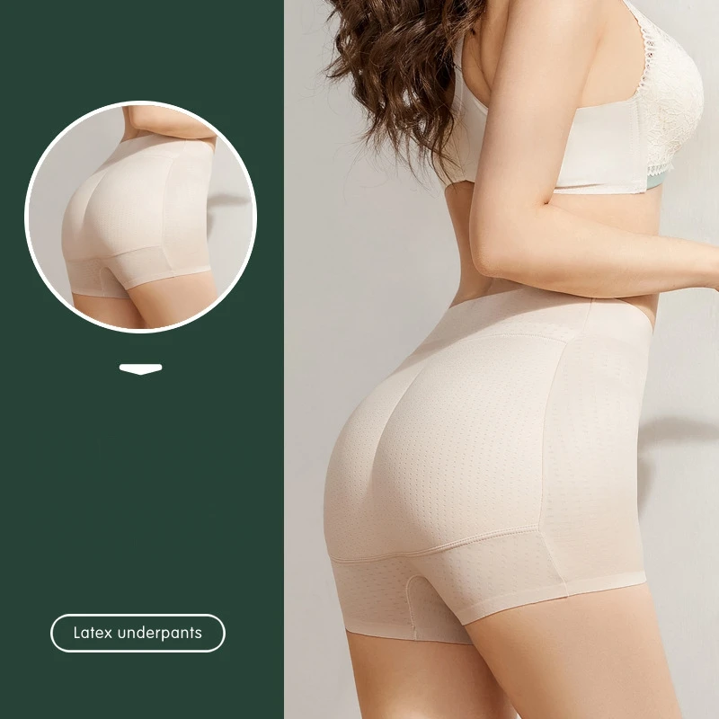 

Женские шорты с подкладкой из латекса, бесшовные шорты с эффектом пуш-ап