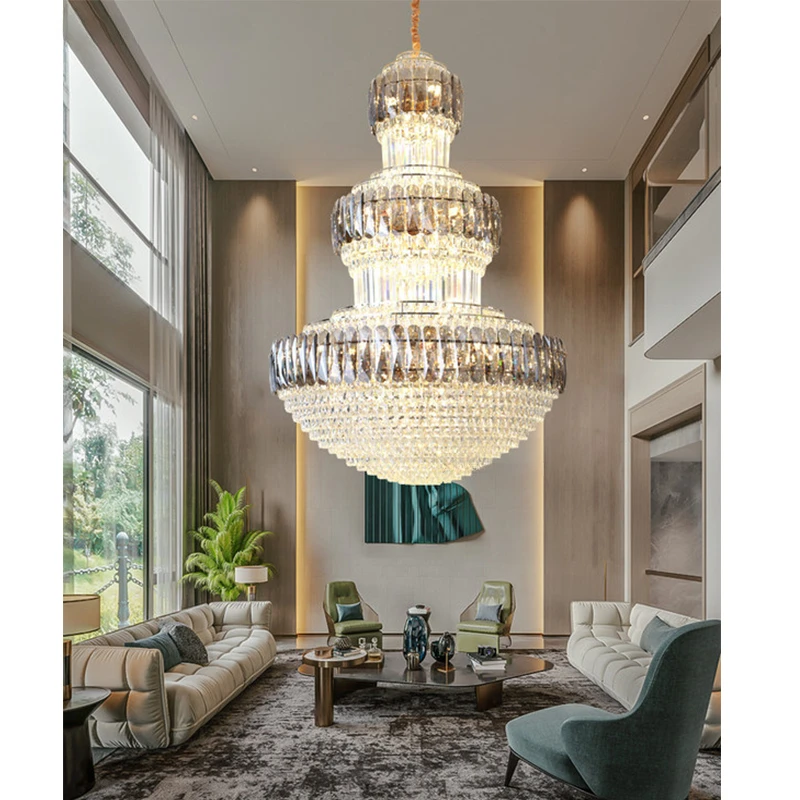 

Chandelier Led Art Pendant Lamp Light Large Hotel Engineering Crystal Villa Sales Department Lobby High-end Restaurant Headlamp