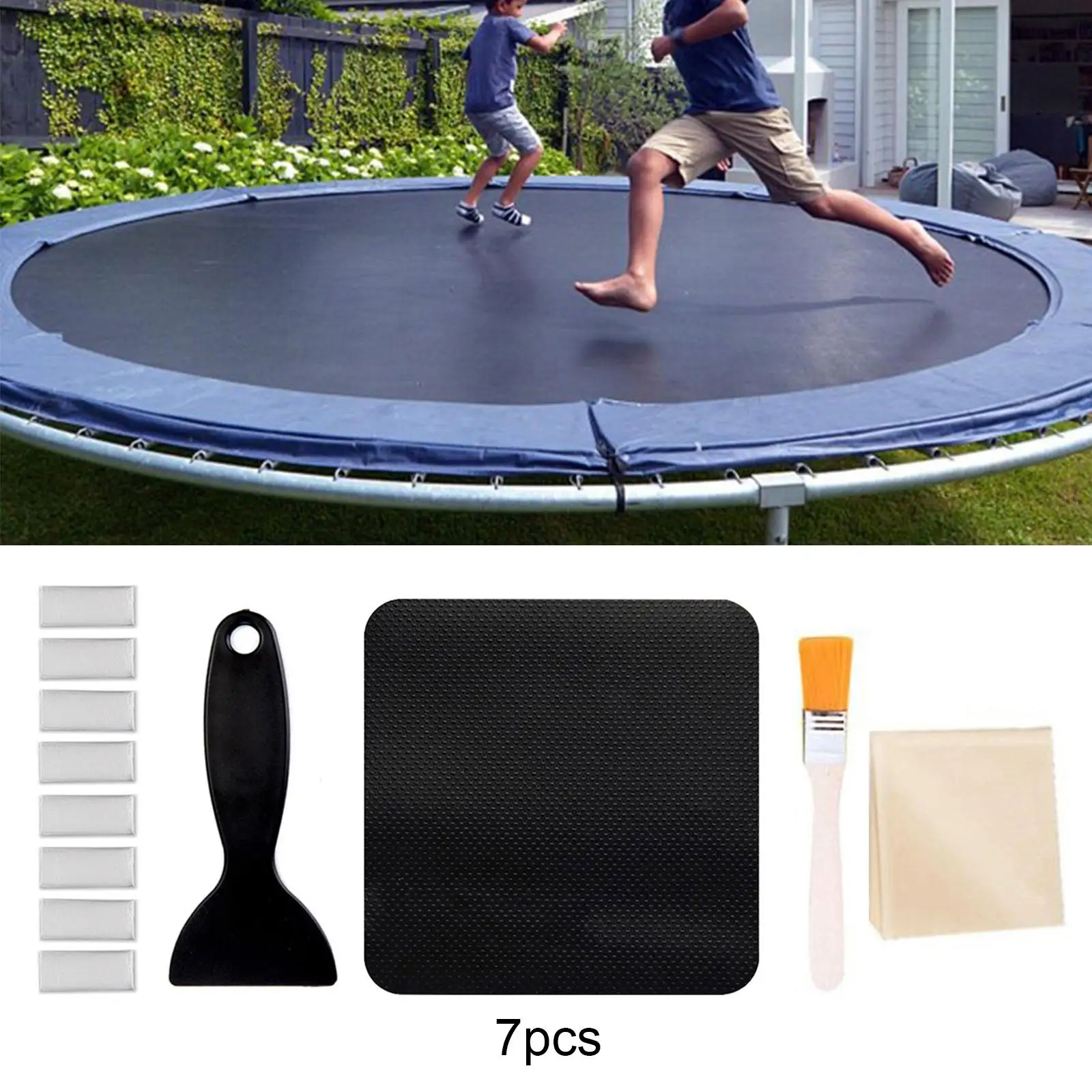 

Strong Trampoline Repair Patches 4"x 4" Fixing Pad Waterproof Tool Kit