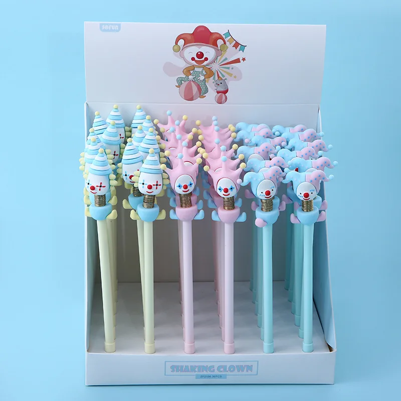 

36pcs/set Japanese Korean Cartoon Gel Pen Clown Student Writing Signature Pen Office Kawaii Stationery Cute Things for Girls