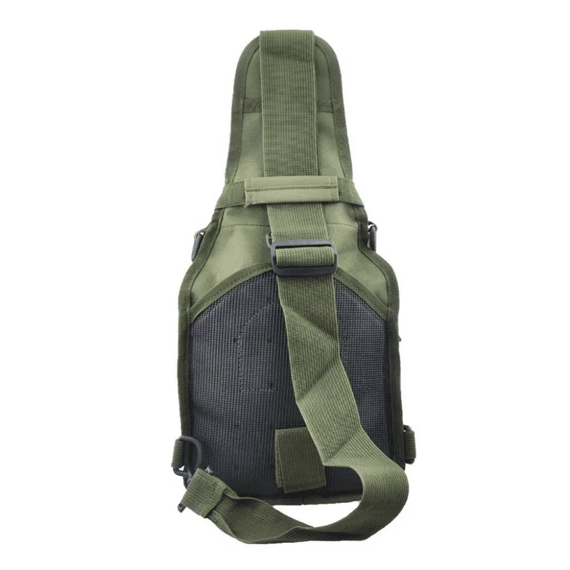 Unisex Adult Tactical Molle Sling Shoulder Bag with Adjustable Strap Army Green