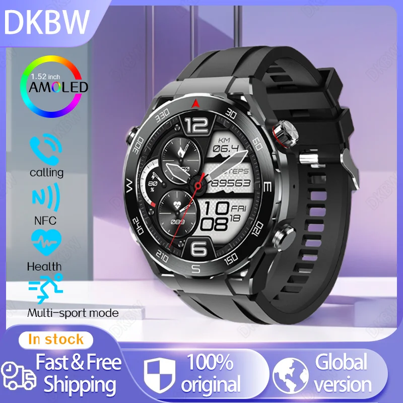 

With 3 Watchbands Smartwatch Luxury HW5 Ultimate 1.52" High-Definition Screen Bluetooth Call NFC Men's Watches for XIAOMI HUAWEI