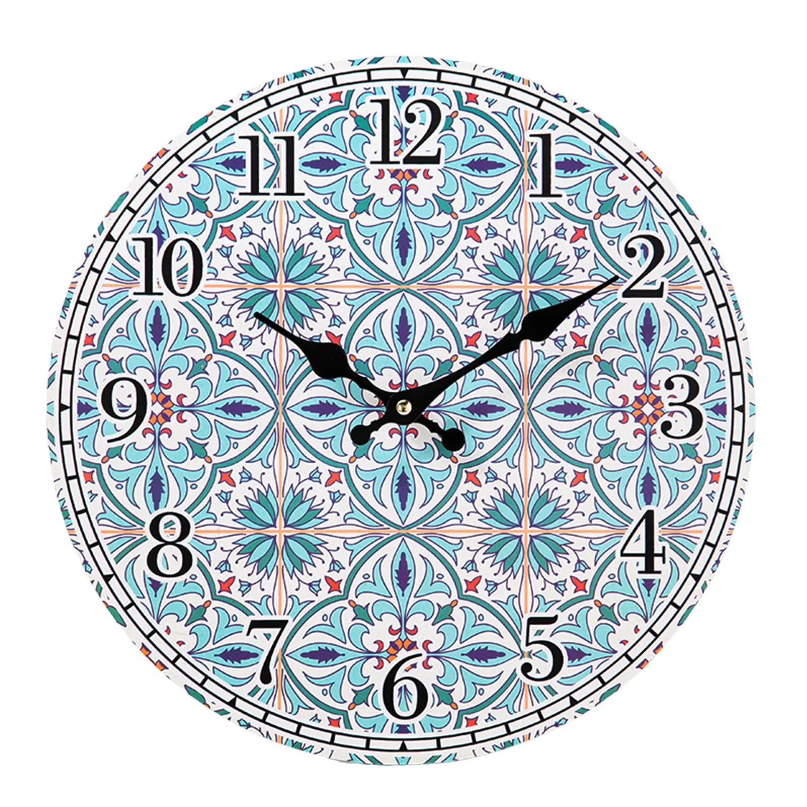 

Digital Silent Wall Clock 14 Inch Round Mandala Floral Wall Clocks Decorative Boho Art Clocks For Wall Battery Powered Unique