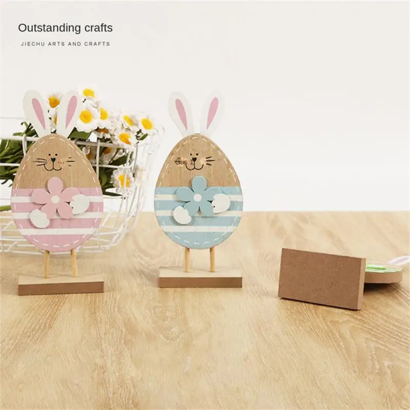 

Деревянный кролик, Пасхальный кролик Microlandscape, настольные украшения, ручная роспись, кролик, стерео украшения, Фигурка кролика, минималистичный