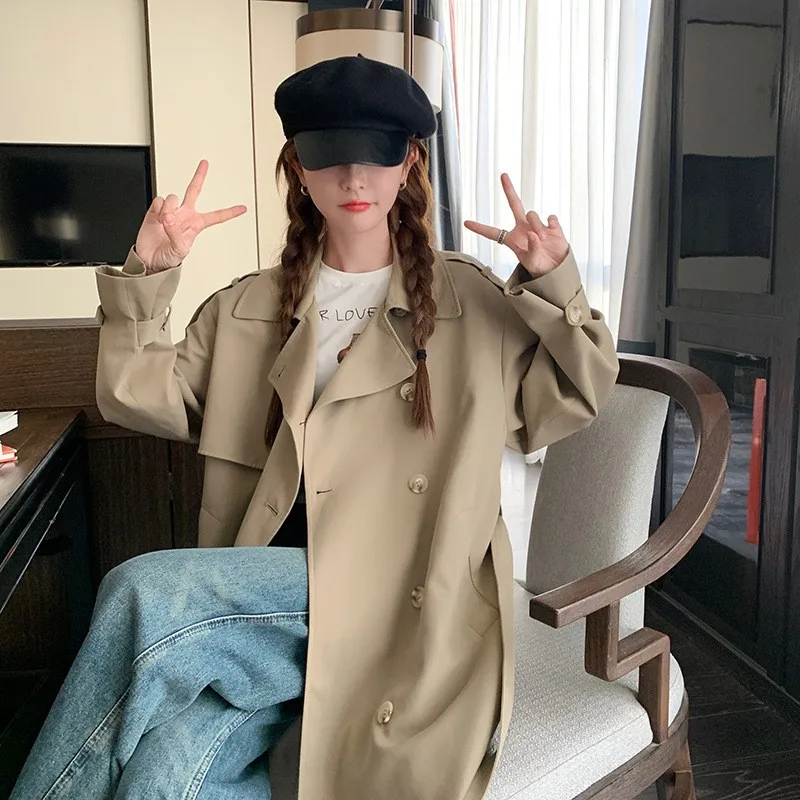 Johnature 2024 модная универсальная осенняя одежда новый повседневный Тренч средней