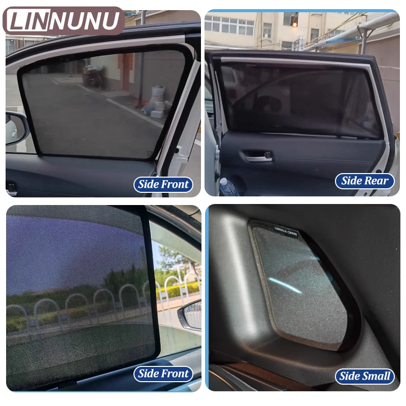 Фото Солнцезащитная шторка LINNUNU для Toyota Highlander XU70 2021-2026, магнитная сетка на окно, защита от УФ-излучения, аксессуары для конфиденциальности №2