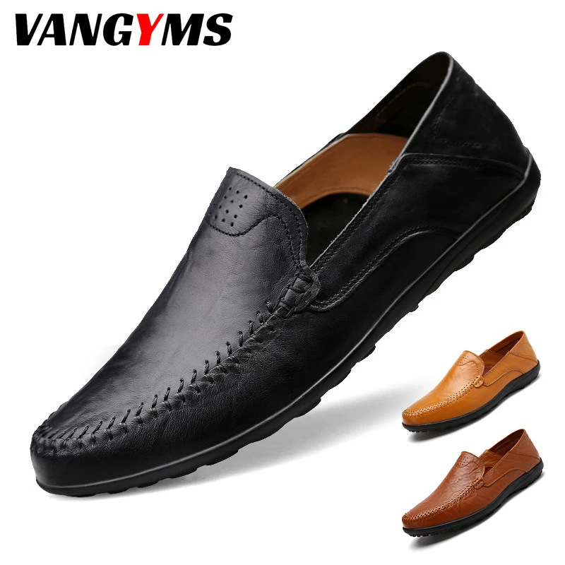 

Men's Leather Shoes Luxury Brand Casual Slip-On Oxford Shoes Men's Driving Shoes Skórzane Buty Na Co Dzień Moccasin Loafers