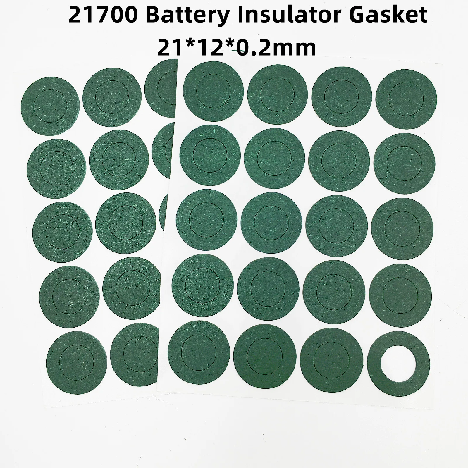 

500PCS 21700 0.2mm Battery Insulation Gasket Barley Paper Battery Pack Cell Insulating Patch Electrode Green Insulated Pads