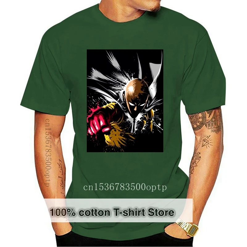 

HKFZ 100% Cotton One Punch Man T Shirt 100% Cotton Hot Sale Anime T-Shirt 3D Print Causal New Arrival