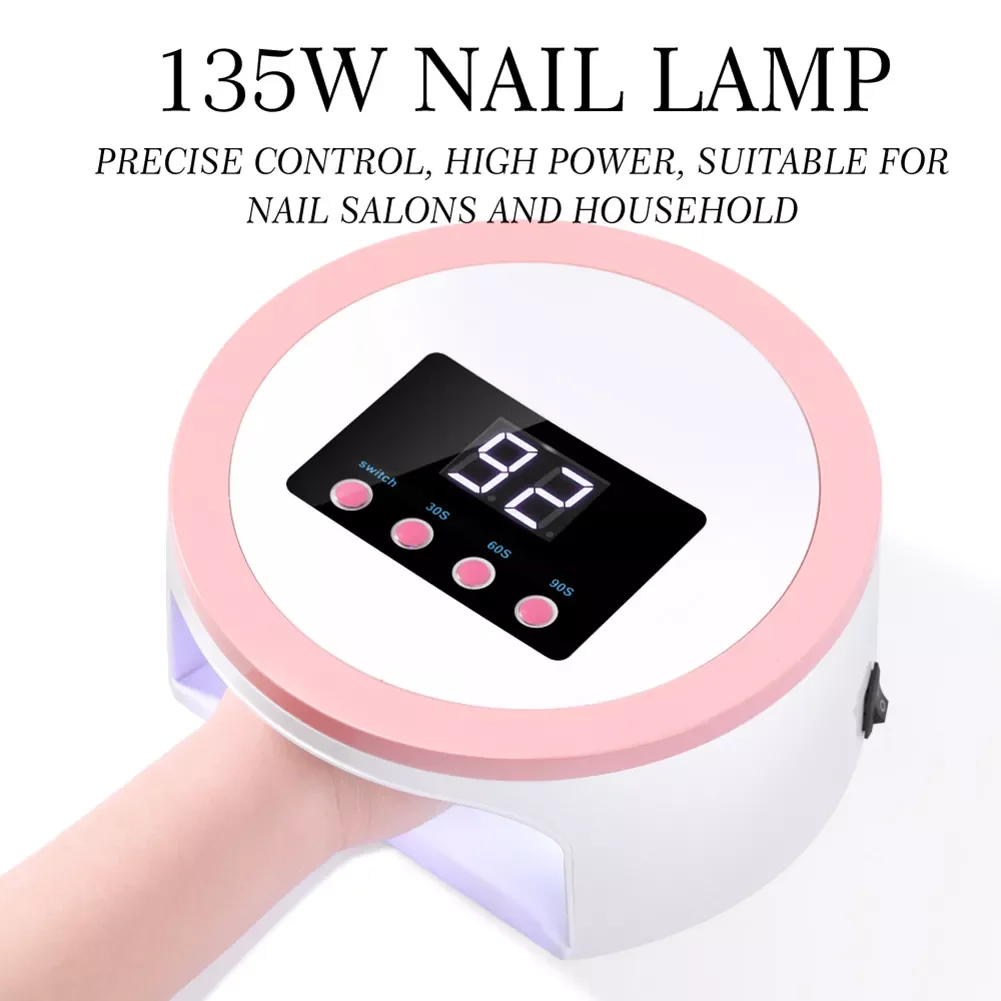 

NEW2023 Nail Dryer LED Nail Lamp UV Lamp for Curing All Gel Nail Polish With Motion Sensing Manicure Pedicure Salon Tool 135W