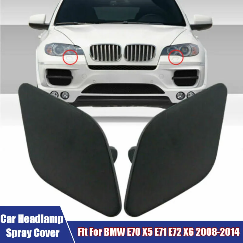 

Auto Front Bumper Headlight Washer Nozzle Spray Jet Cover Cap Fit For BMW E70 X5 E71 E72 X6 2008-2014 #51657052427 51657052428