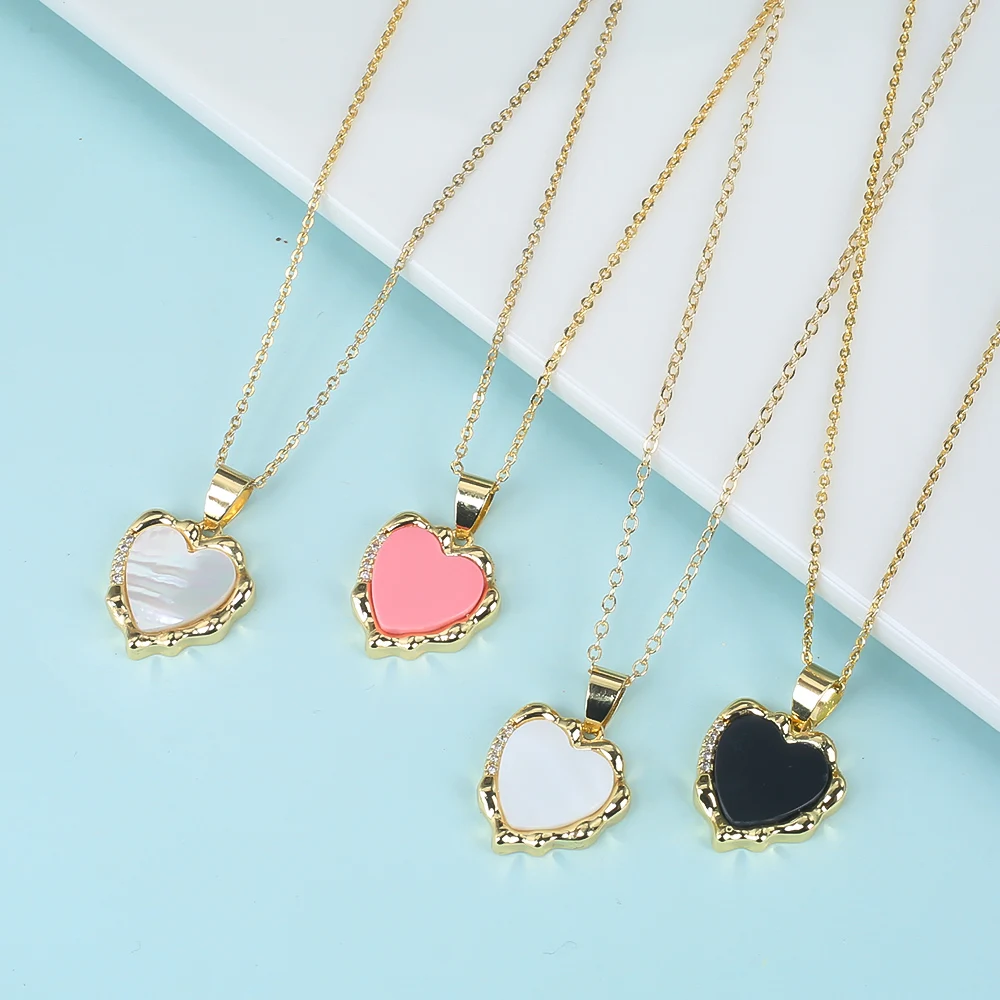 Ожерелье женское из натурального камня, в форме сердца