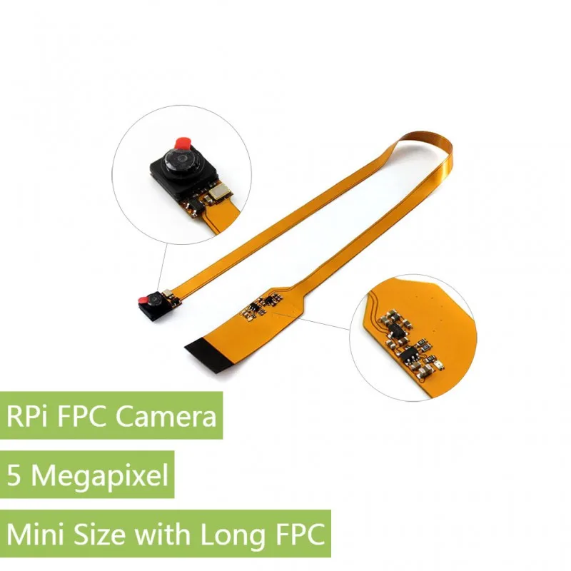 Модуль камеры Waveshare Raspberry Pi мини-размер с длинным FPC
