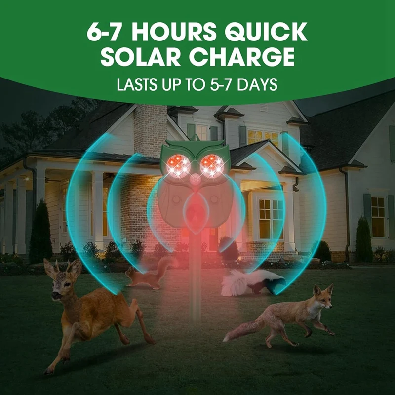 Ультразвуковой отпугиватель животных светодиодная вспышка с обнаружением