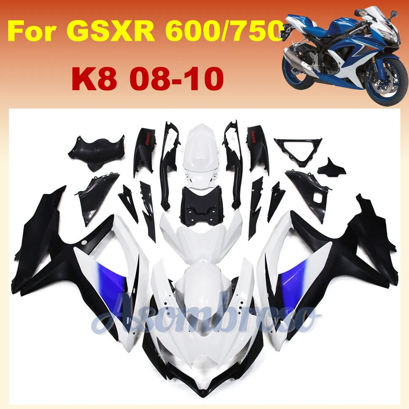 Послепродажное восстановление обтекателя кузова Комплект подходит для GSXR 600 750