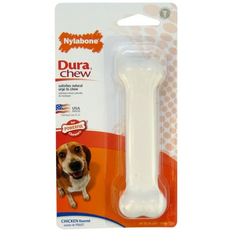 

Nylabone Dura Chew Smooth White Dog Bone - Chicken FlavorU77812