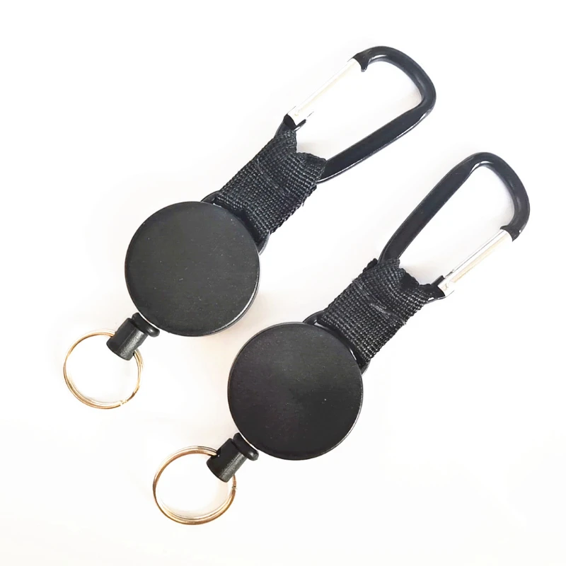 

Steel Wire Cord Pull Key Ring Retractable keychain Portable Tactical Outdoor Key Ring Return Retractable Key Chain Cable