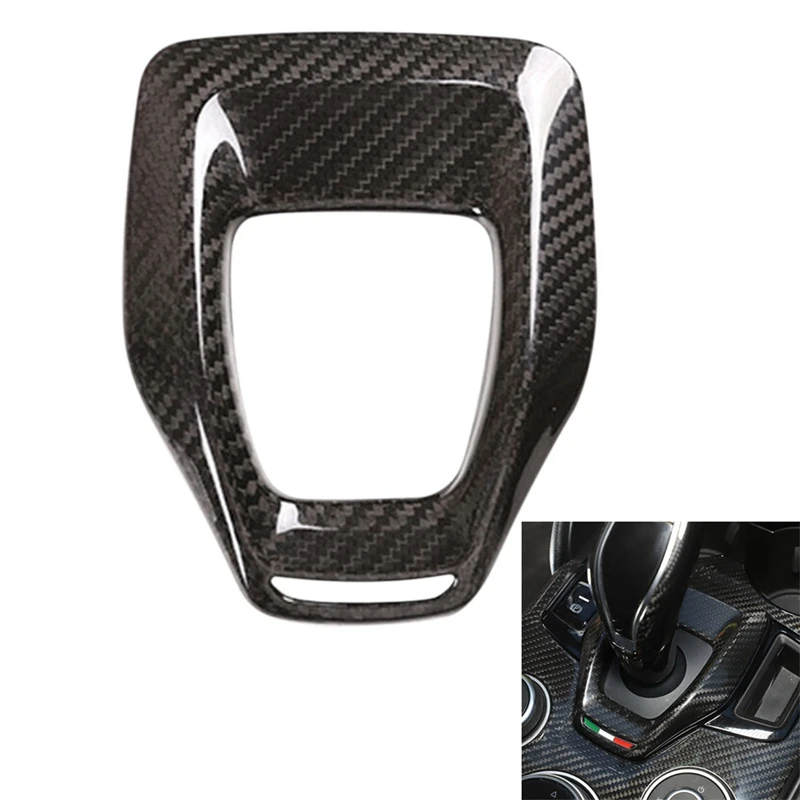 

Car Carbon Fiber Central Gear Panel Control Panel Decal Interior Modification For Alfa Romeo Giulia Stelvio 2020-2022