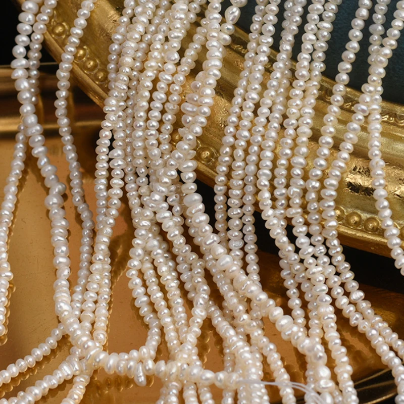 

Кольцо из натурального пресноводного жемчуга, 2-2,5 мм