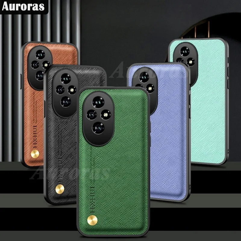 Auroras для Honor 200 Pro чехол Магнитная пластина кожаная Текстура силиконовый мягкий 100