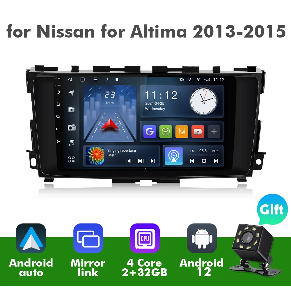 Автомагнитола EBILAEN для Nissan Altima Teana 2013-2015 Android Wi-Fi