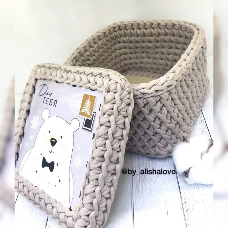 Трикотажная пряжа Бисквит цвет Айвори длина 100м. 100% хлопок | Дом и сад