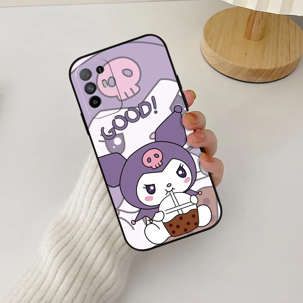 Милый чехол Kuromi Pochacco Melody с рисунком для OPPO A98 A94 A93 A92 A92S A83 A78 A76 A74 A73 A71 A58 A57 A55 A54 A53