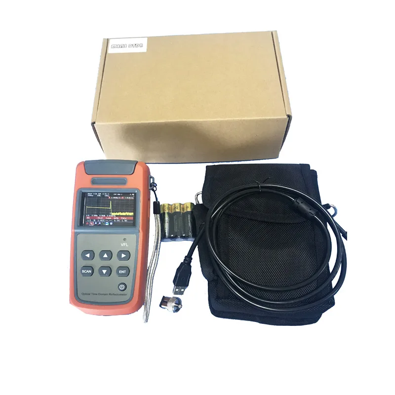 Mini 60KM Fiber Optic OTDR Optical Fiber Reflectometer Built In VFL with FC SC 1550nm Single Mode Free Shipping
