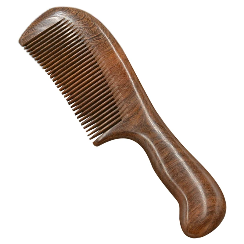 

Sandalwood Wide Tooth Comb Curly Hair Portable Coarse Tooth Wooden Comb Hair Massage Tool