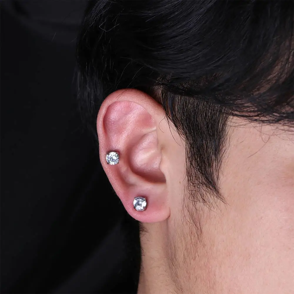 Элегантные винтажные круглые серьги без пирсинга для мужчин и женщин