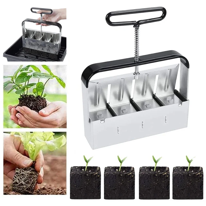 

2 Inch Handheld Seedling Soil Blocker Soil Block Maker Durable Eco-friendly for Garden Prep Seedlings Cuttings Greenhouse
