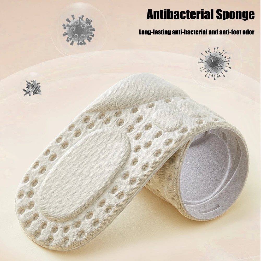Breathable Running Insoles for Shoes Women Men Sneakers Deodorant Shoe Sole Orthopedic Flat Foot Arch Support Massage Insoles