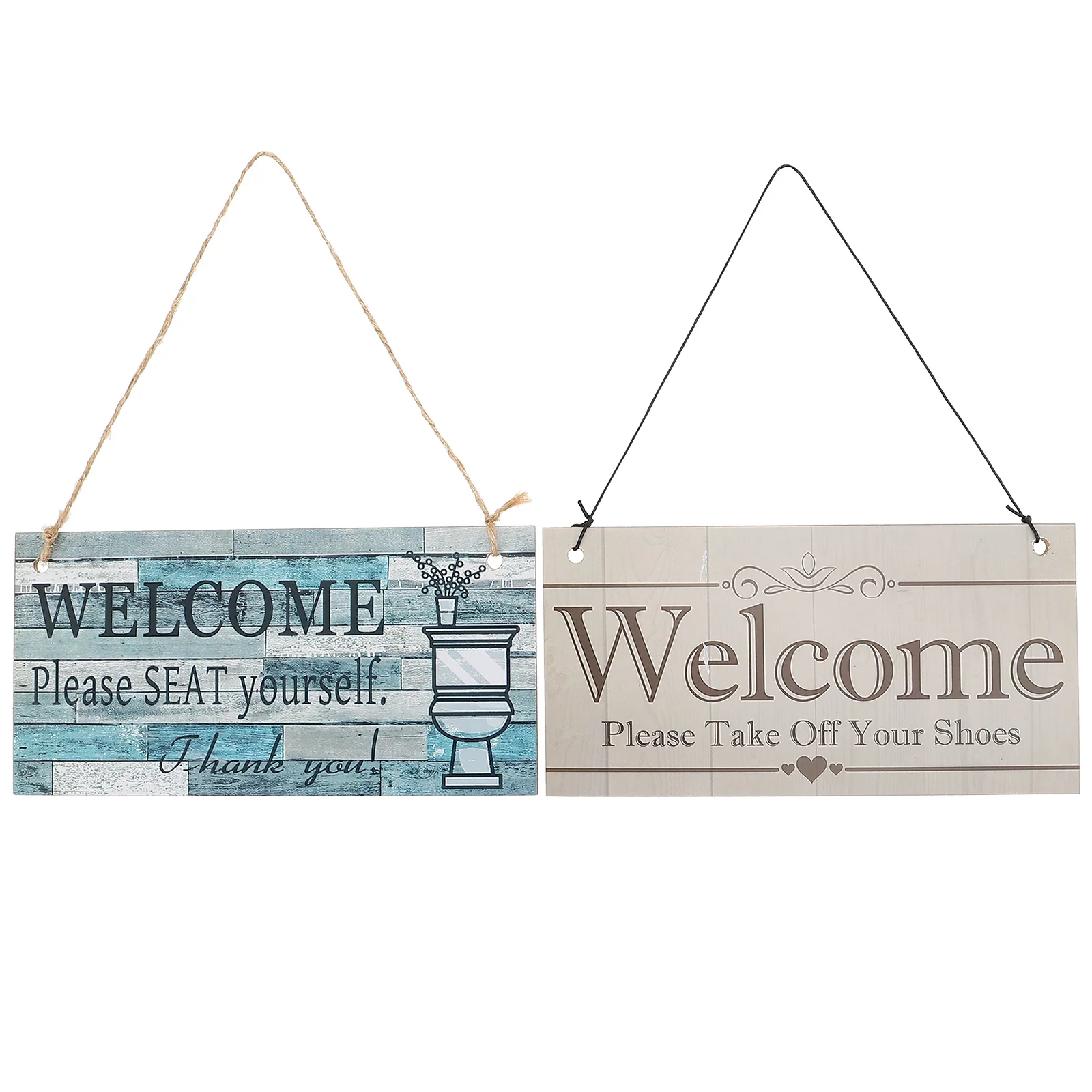 

2Pcs Rustic Welcome Ornament Hanging Welcome Sign Porch Front Welcome Board