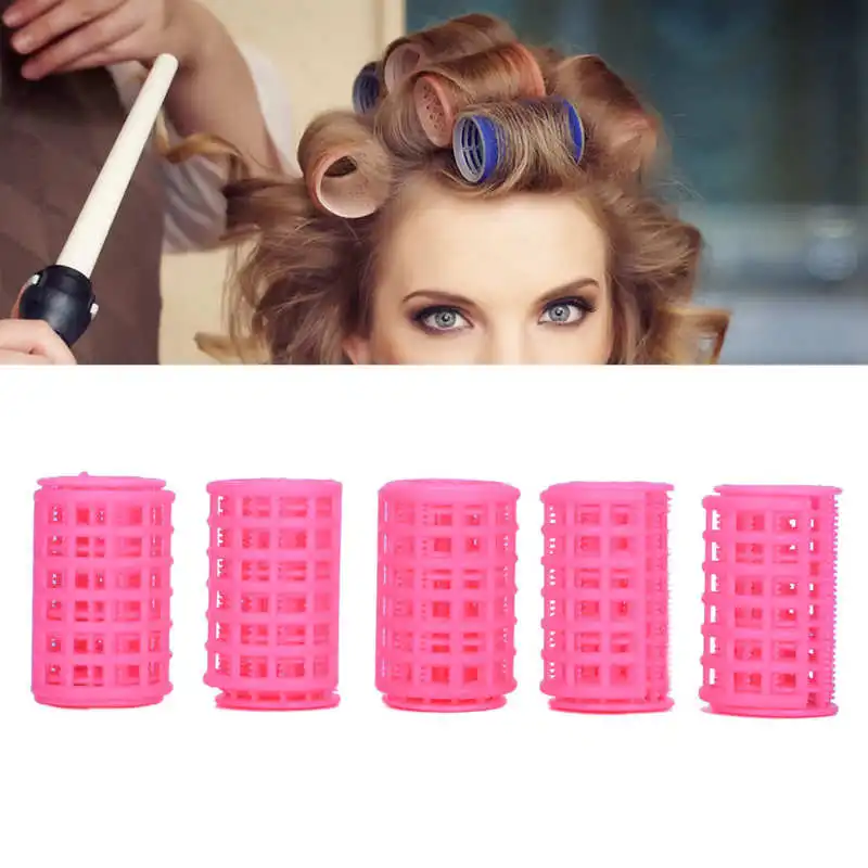 

5pcs Hair Roller Hairdressing Dressing Curlers Hair Rollers Plastic Self Grip for Fixing Hairstyle