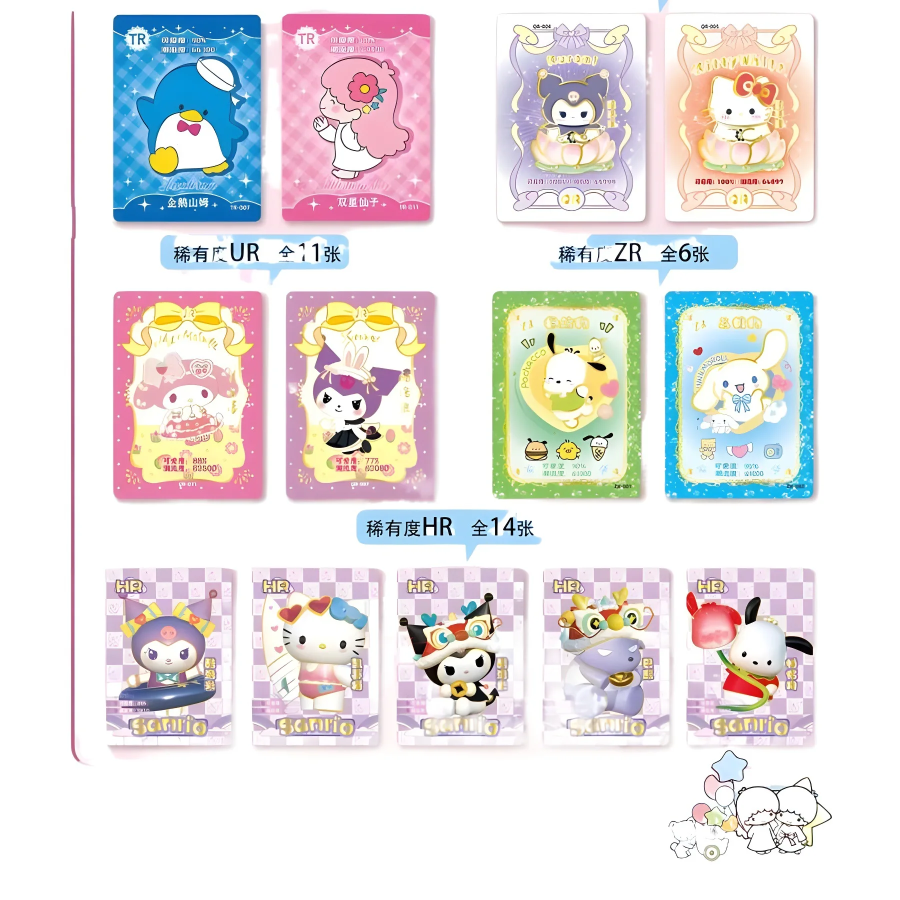 Новый мультяшный персонаж Hello Kitty Sanrio семейная карточка девочка принцесса