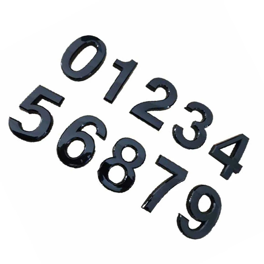 

10Pcs House Numbers Hotel Small Address 0-9 Sticker Sign Plate Bronze