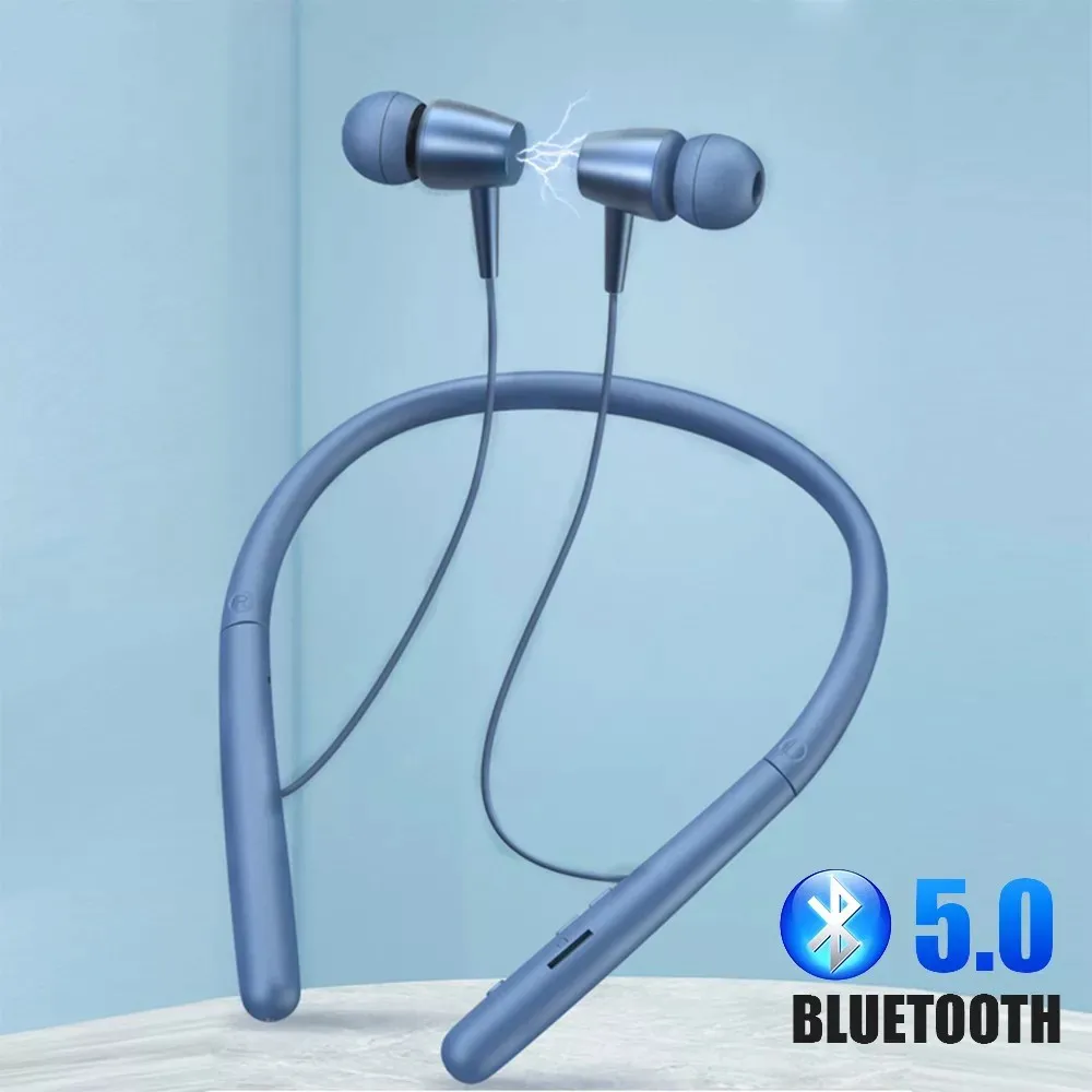 Купи Wireless Bluetooth Earphones TWS Neckband Magnetic Headphones Bass Waterproof Sport Headset Noise Cancelling Earbuds With Mic за 479 рублей в магазине AliExpress