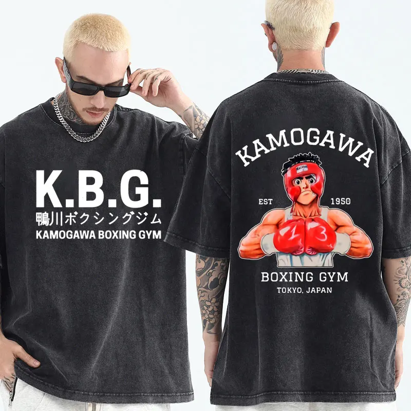 

Футболка Akira с двусторонним принтом аниме, винтажная черная футболка с японской мангой в стиле Харадзюку, с потертостями, уличная одежда с коротким рукавом
