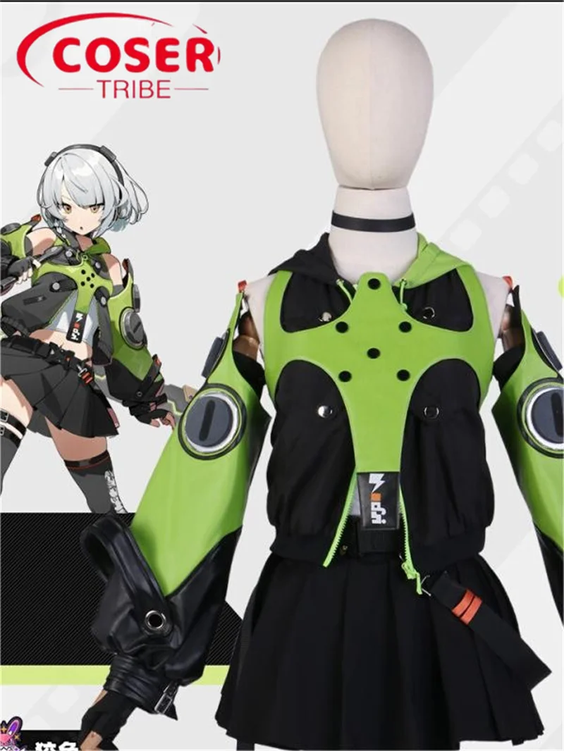 

COSER TRIBE Anime Game Zenless Zone Zero Anby Demara Halloween Carnival Role CosPlay Costume Complete Set
