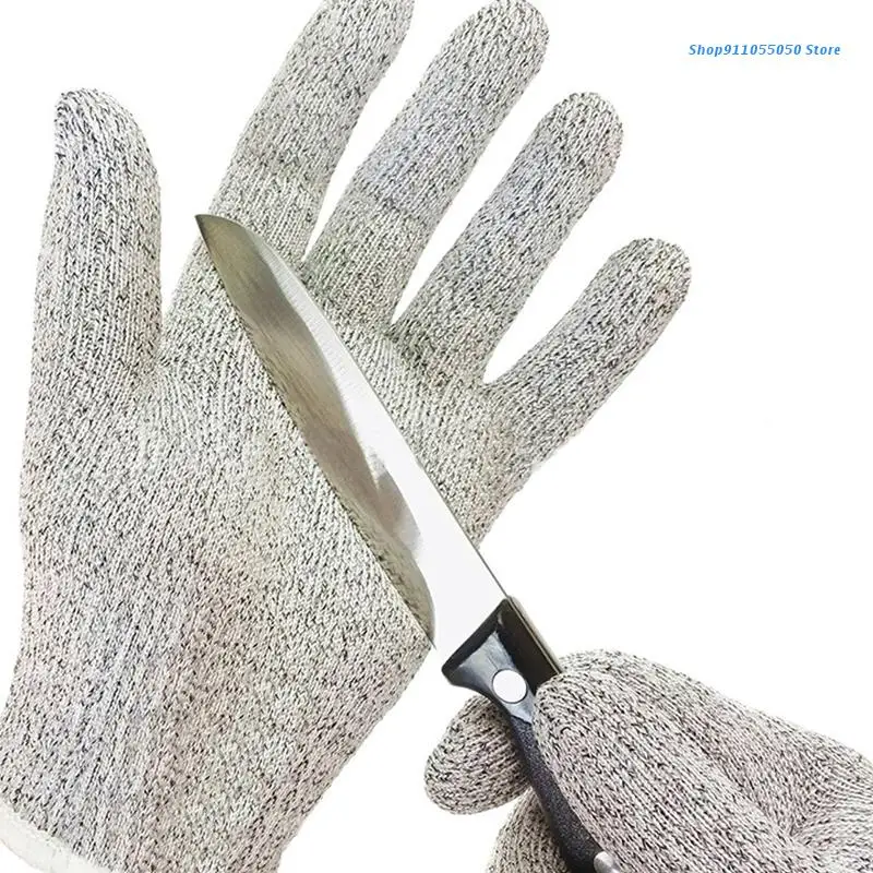 

C5AB 1Pair Working Gloves Protective Cut-Resistant Anti Abrasion Safety Glove Outdoor