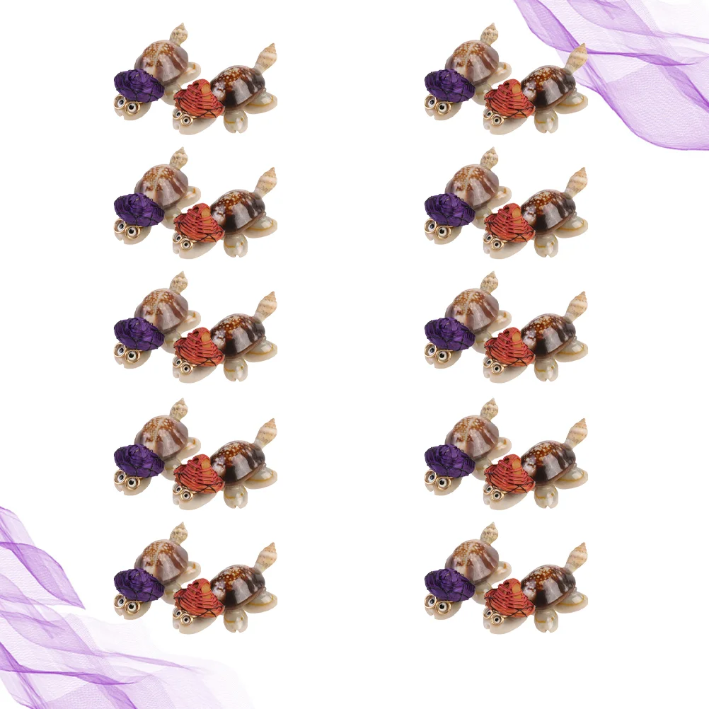 

Turtle Figurine Miniature Mini Shell Ornament Beads Sea Animal Sculptures Natural Cowrie Bead Statues Tortoise Centerpiece