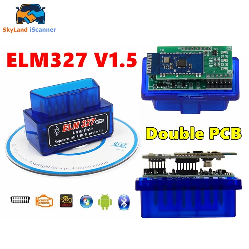 Супер Мини Elm327 Bluetooth V1.5 автомобильные диагностические инструменты для автомобиля ELM 327 в 1,5 OBD2 считыватель кодов чип PIC18F25K80 2-слойная печатная плата Супер Мини Elm327 Bluetooth V1.5 автомобильные диагностические инструменты для автомобиля ELM 327 в 1,5 OBD2 считыватель кодов чип PIC18F25K80 2-слойная печатная плата