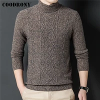 coodrony brand 100 merino wool turtleneck sweater men clothing autumn winer new arrival classic thick pullover pull homme z3025