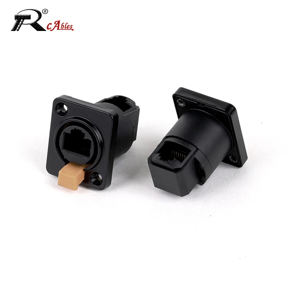 1 шт. водонепроницаемый разъем RJ45 CAT5 Ethernet D-тип 8P8C гнездо к гнезду для монтажа на