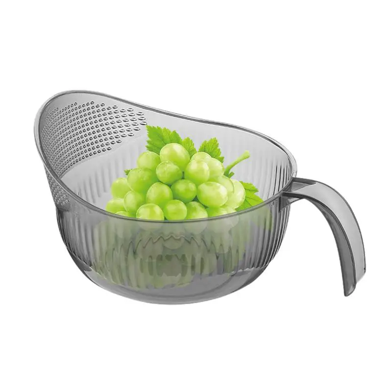 

Basket Funnel Multi-Purpose Bowl Strainer With Multi Fine Holes Kitchen Utensils For Rice Tomatoes Soybeans Peppers Apples
