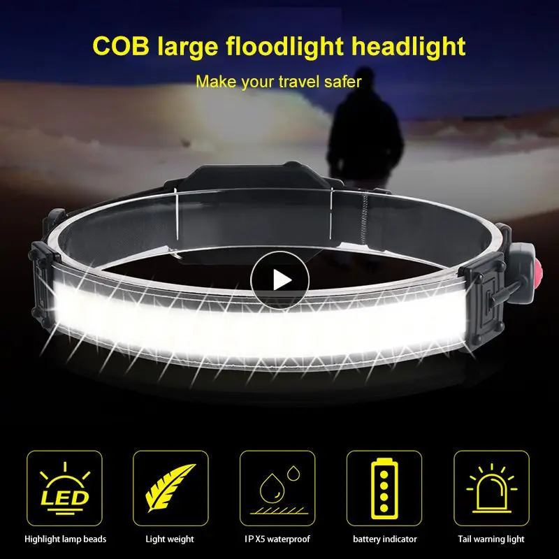 

COB Head Lamp USB Rechargeable Headlamp 1200mAh Battery Headlight Led Headlamp Waterproof Head Light for Bicycle Fishing Hiking